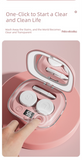Darrahopens Appliances > Other Cleaning Appliances > Jewellery Cleaners Purple Portable Sonic Wave Contact Lens Cleaner with LED Makeup Mirror - Automatic Electric Lens Cleaning Case for Daily Use