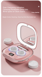 Darrahopens Appliances > Other Cleaning Appliances > Jewellery Cleaners Purple Portable Sonic Wave Contact Lens Cleaner with LED Makeup Mirror - Automatic Electric Lens Cleaning Case for Daily Use