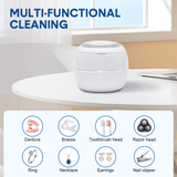 Darrahopens Appliances > Other Cleaning Appliances > Jewellery Cleaners Ultrasonic UV Cleaner Portable 42khz Dual Mode Cleaner 180-220ml with Chamber and Timer for Dentures Aligner Retainer Dental and Jewellery Cleaning Machine