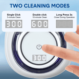 Darrahopens Appliances > Other Cleaning Appliances > Jewellery Cleaners Ultrasonic UV Cleaner Portable 42khz Dual Mode Cleaner 180-220ml with Chamber and Timer for Dentures Aligner Retainer Dental and Jewellery Cleaning Machine