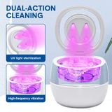 Darrahopens Appliances > Other Cleaning Appliances > Jewellery Cleaners Ultrasonic UV Cleaner Portable 42khz Dual Mode Cleaner 180-220ml with Chamber and Timer for Dentures Aligner Retainer Dental and Jewellery Cleaning Machine