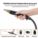 Darrahopens Appliances > Other Cleaning Appliances > Steam cleaners 4000W Steam Cleaner Brush High Temperature Pressure Clean Steam Mechine AU Plug orange