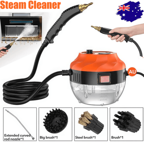 Darrahopens Appliances > Other Cleaning Appliances > Steam cleaners 4000W Steam Cleaner Brush High Temperature Pressure Clean Steam Mechine AU Plug orange