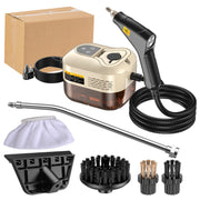 Darrahopens Appliances > Other Cleaning Appliances > Steam cleaners Beige 1500W High Pressure Steam Cleaner with Digital Display (3.5 BAR) - 1.2L Heavy Duty Steamer for Kitchen Grease, Grout, Car Detailing & Upholstery (AU Plug)