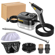 Darrahopens Appliances > Other Cleaning Appliances > Steam cleaners Black 1500W High Pressure Steam Cleaner with Digital Display (3.5 BAR) - 1.2L Heavy Duty Steamer for Kitchen Grease, Grout, Car Detailing & Upholstery (AU Plug)