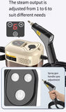Darrahopens Appliances > Other Cleaning Appliances > Steam cleaners Black 1500W High Pressure Steam Cleaner with Digital Display (3.5 BAR) - 1.2L Heavy Duty Steamer for Kitchen Grease, Grout, Car Detailing & Upholstery (AU Plug)