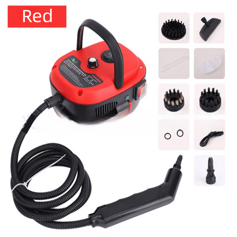 Darrahopens Appliances > Other Cleaning Appliances > Steam cleaners Red Portable High-Pressure Steam Cleaner with 1000ml Tank & 7-Piece Pro Brushes/Spray Nozzle Kit - 131°C High-Temp Deep Cleaning Machine for Kitchen Grease and Home Sanitization