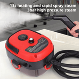 Darrahopens Appliances > Other Cleaning Appliances > Steam cleaners Red Portable High-Pressure Steam Cleaner with 1000ml Tank & 7-Piece Pro Brushes/Spray Nozzle Kit - 131°C High-Temp Deep Cleaning Machine for Kitchen Grease and Home Sanitization