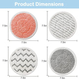 Darrahopens Appliances > Other Cleaning Appliances > Steam cleaners Style 5 Shark Steam Dual-Head Mop Replacement Pads 8 Pack - 7.5 Inch Reusable Round Microfiber Scrubbing Pads Compatible with Shark S7000, S7201, S8001, S8201, S7001, S7000AMZ, S7001TGT, S7005, S7020