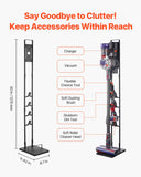 Darrahopens Appliances > Other Cleaning Appliances > Steam cleaners VEVOR Vacuum Stand, Compatible With Dyson V6 V7 V8 V10 V11 V15, Stable Vacuum Stand Holder with 4 Hooks for Dyson DC30 DC31 DC34 DC35 DC58 DC59 DC62 D74 Cordless Upright Vacuum Cleaners & Accessories