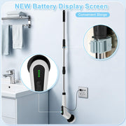 Darrahopens Appliances > Other Cleaning Appliances > Steam cleaners Wireless Electric Cleaning Brush with 8 Replaceable Heads – Adjustable Extendable Handle for Bathroom, Kitchen, Tiles & Car (White)