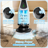 Darrahopens Appliances > Other Cleaning Appliances > Steam cleaners Wireless Electric Cleaning Brush with 8 Replaceable Heads – Adjustable Extendable Handle for Bathroom, Kitchen, Tiles & Car (White)