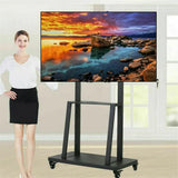 Darrahopens Appliances > TV > TVs & Accessories 100" Heavy Duty Floor TV Stand TV Cart Trolley Height Adjustable Mount Bracket