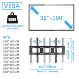 Darrahopens Appliances > TV > TVs & Accessories 100" Heavy Duty Floor TV Stand TV Cart Trolley Height Adjustable Mount Bracket