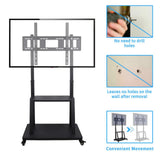 Darrahopens Appliances > TV > TVs & Accessories 100" Heavy Duty Floor TV Stand TV Cart Trolley Height Adjustable Mount Bracket