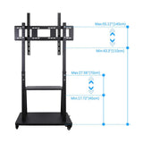 Darrahopens Appliances > TV > TVs & Accessories 100" Heavy Duty Floor TV Stand TV Cart Trolley Height Adjustable Mount Bracket