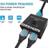 Darrahopens Appliances > TV > TVs & Accessories 2 In 1 Out 4K HDMI Switch Bi-Directional Splitter