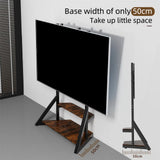 Darrahopens Appliances > TV > TVs & Accessories 2 Tiers Rustic Wood Shelves Heavy Duty Universal Tv Floor Stand For 32-75 Inches