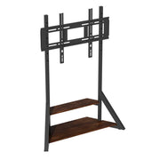 Darrahopens Appliances > TV > TVs & Accessories 2 Tiers Rustic Wood Shelves Heavy Duty Universal Tv Floor Stand For 32-75 Inches