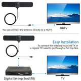Darrahopens Appliances > TV > TVs & Accessories 25 Mile Range Antenna TV Digital HD 4K Antenna Digital Indoor HD Black one size