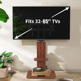 Darrahopens Appliances > TV > TVs & Accessories 32"-65" Tv Floor Stand Adjustable Corner Tv Mount Bracket With Sturdy Wood Base