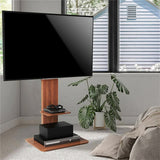 Darrahopens Appliances > TV > TVs & Accessories 32"-65" Tv Floor Stand Adjustable Corner Tv Mount Bracket With Sturdy Wood Base
