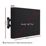 Darrahopens Appliances > TV > TVs & Accessories Artiss 55-58 Inch TV Cover Waterproof Outdoor Patio Flat Television Protector