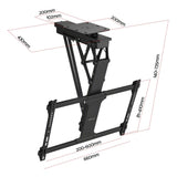 Darrahopens Appliances > TV > TVs & Accessories Artiss Motorised Ceiling TV Mount 32-75 Inch Flip Down Smart Remote VESA 600x400 In Australia - Darrahopens