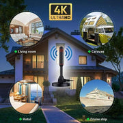 Darrahopens Appliances > TV > TVs & Accessories Digital Tv Antenna 300 Mile Indoor Outdoor Hd Tv Aerial Amplifier Signal Booster