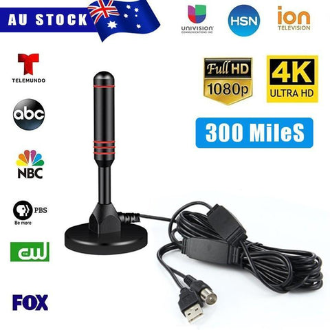 Darrahopens Appliances > TV > TVs & Accessories Digital Tv Antenna 300 Mile Indoor Outdoor Hd Tv Aerial Amplifier Signal Booster