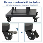 Darrahopens Appliances > TV > TVs & Accessories Floor Tv Mount Stand Bracket Rolling For 32"-80" Screens Vesa 600X400 Hold 65Kg