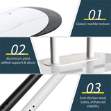 Darrahopens Appliances > TV > TVs & Accessories Minimalist Marble Textured Floor Tv Stand 40"-75" Strong Steel Tv Bracket Stable