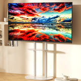 Darrahopens Appliances > TV > TVs & Accessories Minimalist Marble Textured Floor Tv Stand 40"-75" Strong Steel Tv Bracket Stable