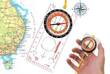 Darrahopens Appliances > TV > TVs & Accessories Professional Compass with Map Scale Multifunctional Baseplate