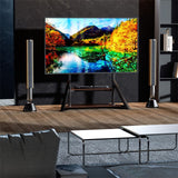 Darrahopens Appliances > TV > TVs & Accessories Reinforced Metal 65-100" Tv Floor Stand 2 Tier Shelf Tv Mount Adjustable Height