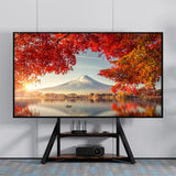 Darrahopens Appliances > TV > TVs & Accessories Reinforced Metal 65-100" Tv Floor Stand 2 Tier Shelf Tv Mount Adjustable Height