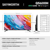Darrahopens Appliances > TV > TVs & Accessories SKYWORTH Q5600H 43''-QLED+ Smart Google TV, FHD, HDR10 HLG, Find-My Remote,Dolby Audio, Screen Casting, Bezel Less Design, Voice Control In Australia - Darrahopens