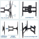 Darrahopens Appliances > TV > TVs & Accessories Wall Mount Bracket for 26 - 55 Inch SONY PANASONIC HISENSE KOGAN TCL LCD LED TV