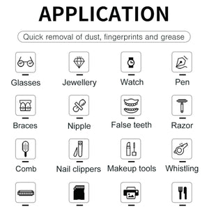 Darrahopens Appliances > Vacuum Cleaners 600ml Ultrasonic Jewellery Cleaner Mini Black - Personal Portable Sonic Bath