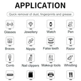 Darrahopens Appliances > Vacuum Cleaners 600ml Ultrasonic Jewellery Cleaner Mini Black - Personal Portable Sonic Bath