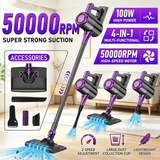 Darrahopens Appliances > Vacuum Cleaners > Stick Vacuums 4-in-1 cordless vacuum cleaner, 50000RPM motor, 10000Pa suction, 180° rotating brush head, dual speed settings, lightweight and convenient./golden In Australia - Darrahopens