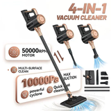 Darrahopens Appliances > Vacuum Cleaners > Stick Vacuums 4-in-1 cordless vacuum cleaner, 50000RPM motor, 10000Pa suction, 180° rotating brush head, dual speed settings, lightweight and convenient./golden In Australia - Darrahopens