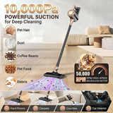 Darrahopens Appliances > Vacuum Cleaners > Stick Vacuums 4-in-1 cordless vacuum cleaner, 50000RPM motor, 10000Pa suction, 180° rotating brush head, dual speed settings, lightweight and convenient./purple In Australia - Darrahopens