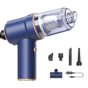Darrahopens Appliances > Vacuum Cleaners > Stick Vacuums Cordless Handheld Car Vacuum Cleaner 2-in-1 Air Duster Blower 120W High Power Portable Mini Detailer for Auto Home Office Morant Blue