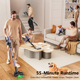 Darrahopens Appliances > Vacuum Cleaners > Stick Vacuums Cordless Vacuum Cleaner, 55Kpa/55mins Self-Standing Powerful Stick Lightweight Vacuum Cleaner for Home Pet Hair/Hard Floor/Carpet。