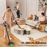 Darrahopens Appliances > Vacuum Cleaners > Stick Vacuums Cordless Vacuum Cleaner, 55Kpa/55Mins Vacuum Cleaners for Home. Self-Standing Stick Vacuum with Rechargeable Dock，LED Display & Anti-Tangle，Lightweight Rechargeable Vacuum for Carpet，Floor