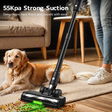 Darrahopens Appliances > Vacuum Cleaners > Stick Vacuums Cordless Vacuum Cleaner, 55Kpa/55Mins Vacuum Cleaners for Home. Self-Standing Stick Vacuum with Rechargeable Dock，LED Display & Anti-Tangle，Lightweight Rechargeable Vacuum for Carpet，Floor