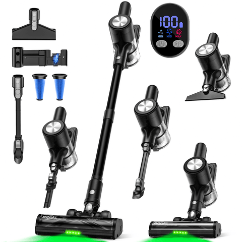 Darrahopens Appliances > Vacuum Cleaners > Stick Vacuums Cordless Vacuum Cleaner, 55Kpa/55Mins Vacuum Cleaners for Home. Self-Standing Stick Vacuum with Rechargeable Dock，LED Display & Anti-Tangle，Lightweight Rechargeable Vacuum for Carpet，Floor