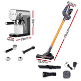 Darrahopens Appliances > Vacuum Cleaners > Stick Vacuums Devanti K7 Cordless Stick Vacuum Cleaner plus Coffee Maker Machine Espresso In Australia - Darrahopens
