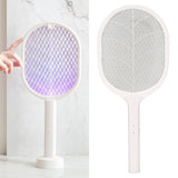 Darrahopens Appliances > Vacuum Cleaners > Stick Vacuums Electric Fly Swatter USB Charging Purple Light 3 Layers Safety Net Mosquito Swatter Racket with Base In Australia - Darrahopens